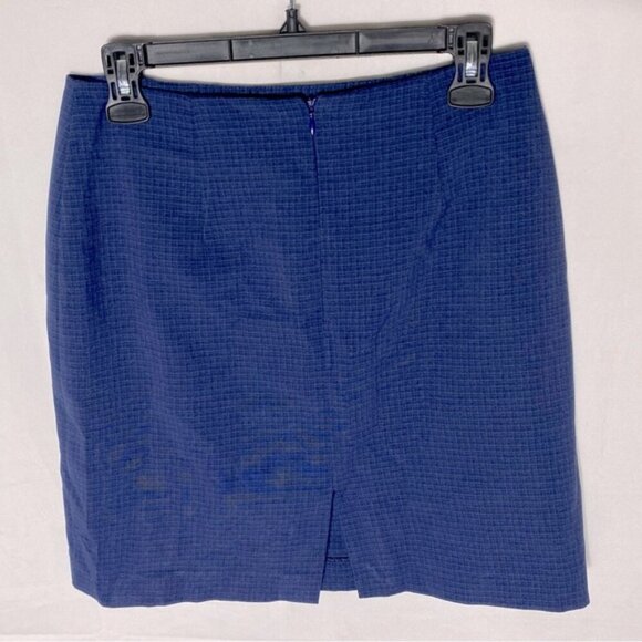 Vintage Emblem Blue Micro Plaid Mini Skirt 8 - Picture 10 of 11